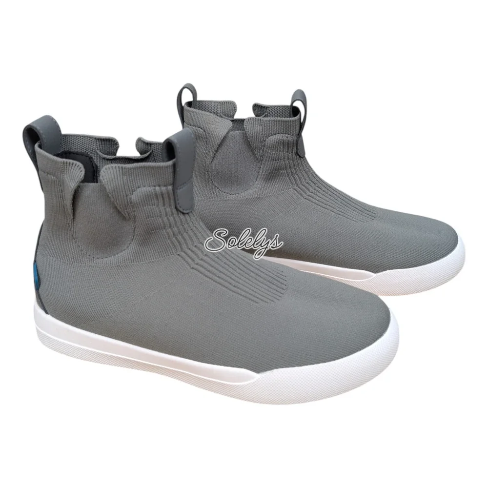 Vessi Weekend Chelsea Concrete Grey White Waterproof Dyma-Tex Knit Boot Womens 9